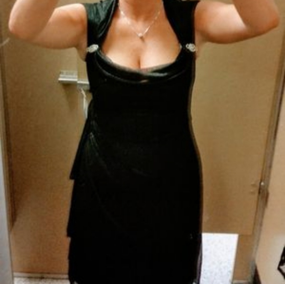 R+M Richards Size 10 Black sparkling dress